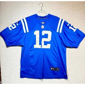 Nike Indianapolis‎ Colts Football Team Jersey Men's Large Blue Andrew Luck #12